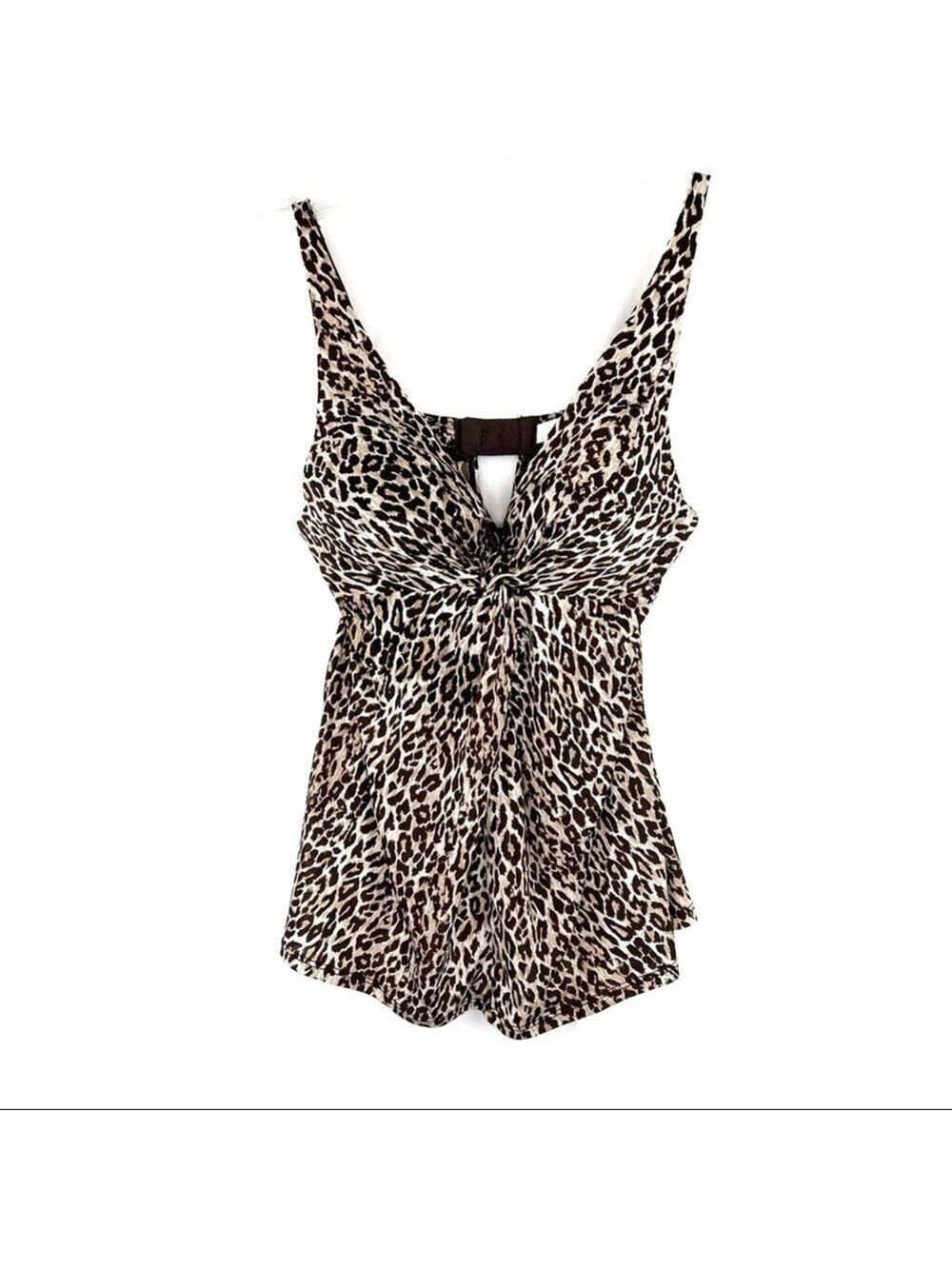 EUC-Victoria Secret Very Sexy Leopard Plunging Push Up Bra CamisoleTop Size 34B